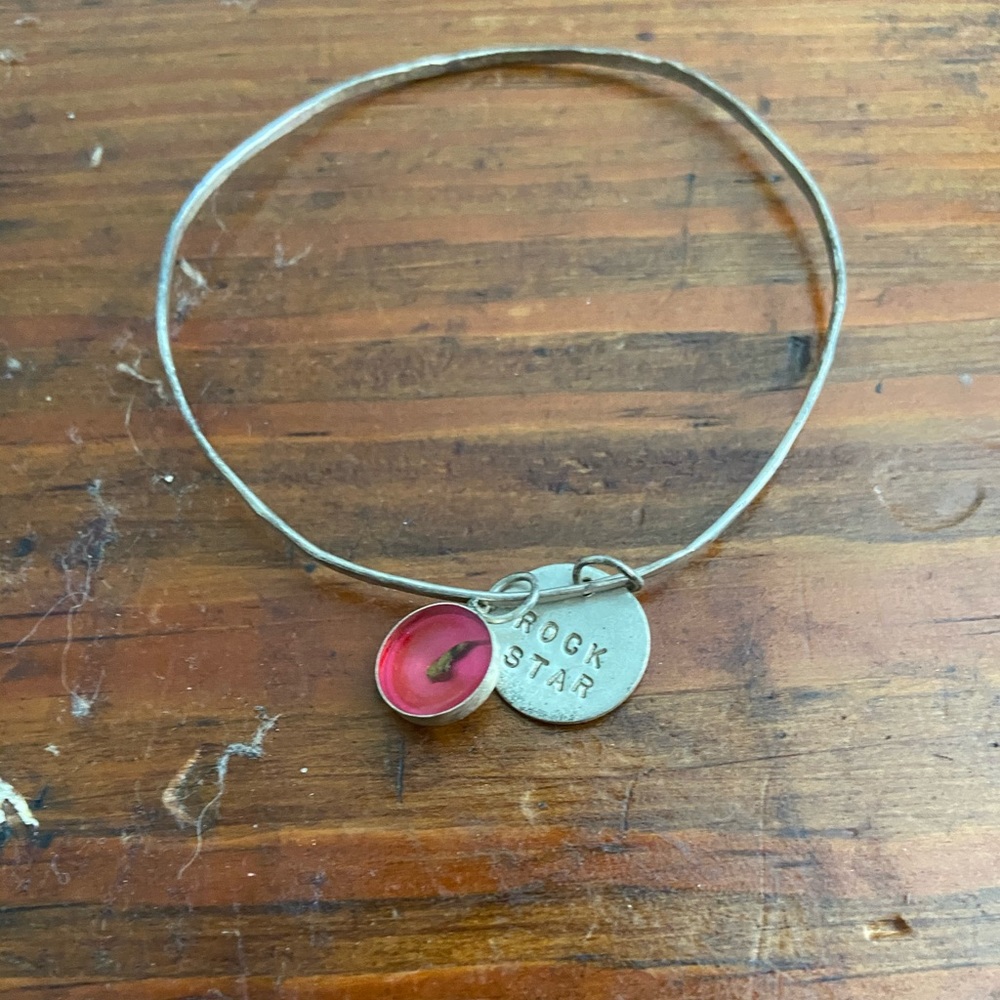 Silver Rockstar Printed Bracelet